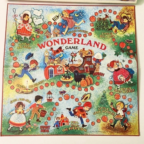 Rare Vintage 1969 Wonderland Nursery  Rhyme Characters Board Game Never Played - Picture 7 of 11